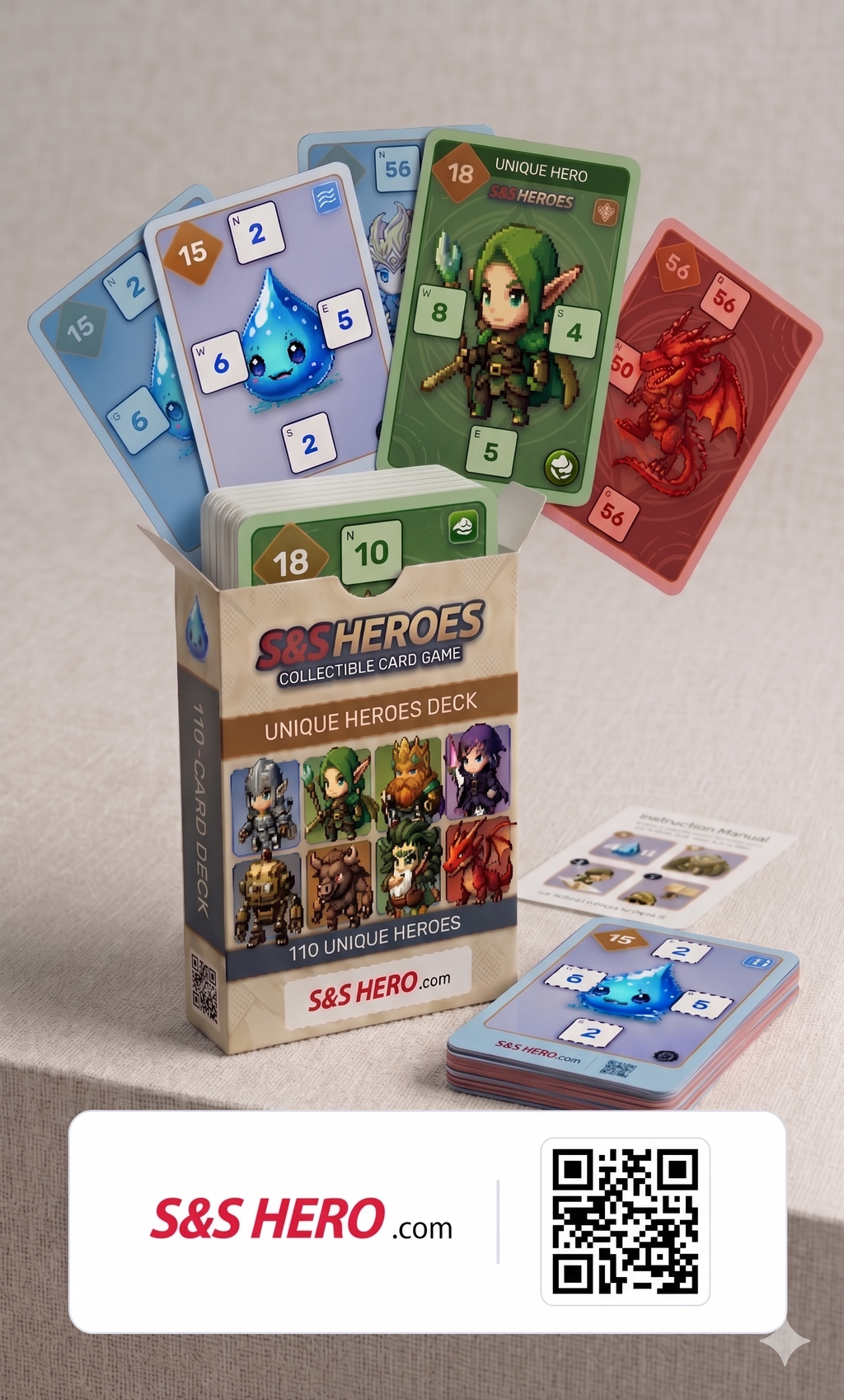1. S&S Heroes Collectible Card Game - 110 Unique Heroes