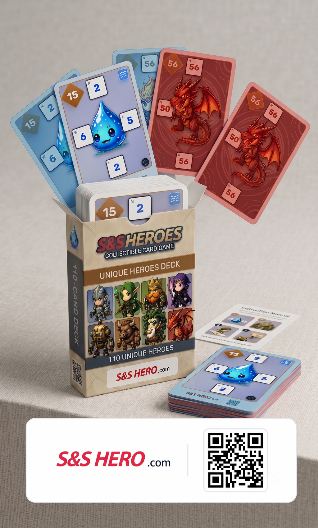 1. S&S Heroes Collectible Card Game - 110 Unique Heroes